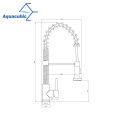 Cupc Solid Messing Single Griff Spring Pull Down Küchenarmatur